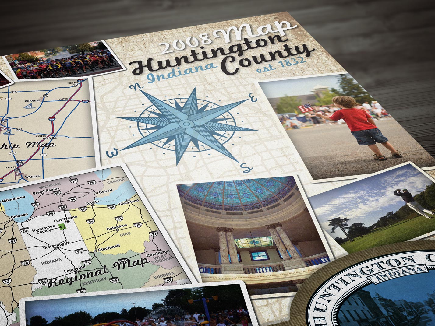 Huntington County Indiana Map // Portfolio // Meg Doyle